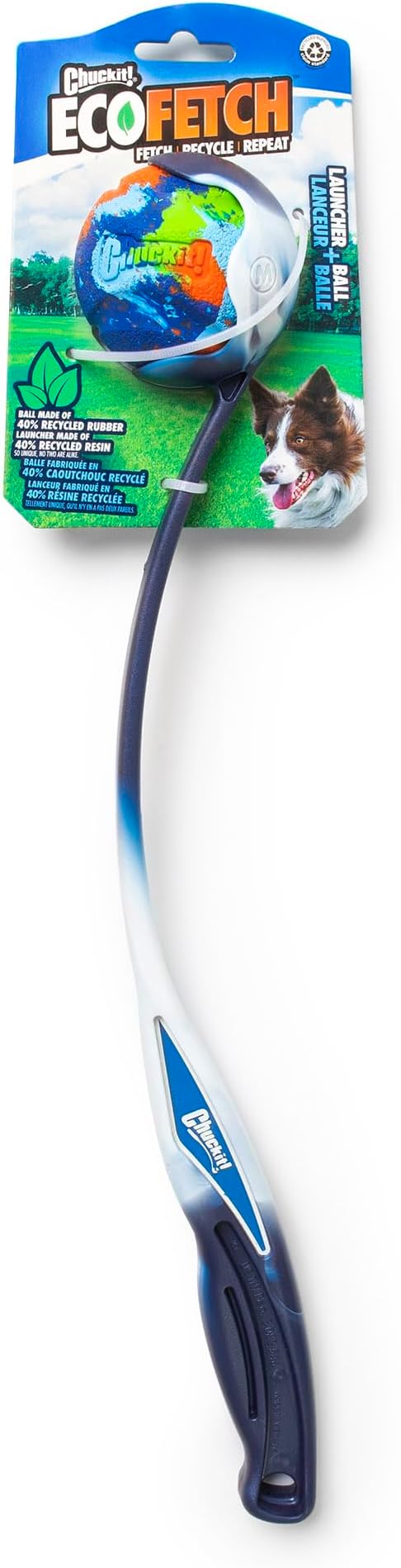 Chuckit! EcoFetch Dog Ball Launcher - Medium (2.5") Dog Fetch Portable Sports Ball Thrower for Dogs 20-60 Pounds