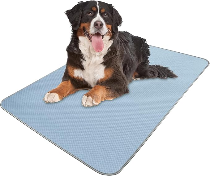 Summer Dog Cooling Mat Washable Ice Silk Self Cool Pad for Large Dogs and Cats, 59x40in Pet Sleeping Pad for Crate, Bed, Indoor & Outdoor Floor, Car Seats