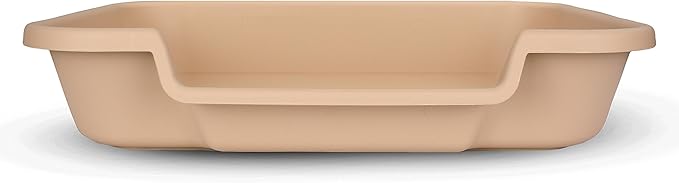 KittyGoHere Senior Cat Litter Box 1 Pack, Large Beach Sand Low Entrance Kitty Litter Box, Sized for Cats Comfort, Perfect for Senior and Arthritic Cats, Made in USA