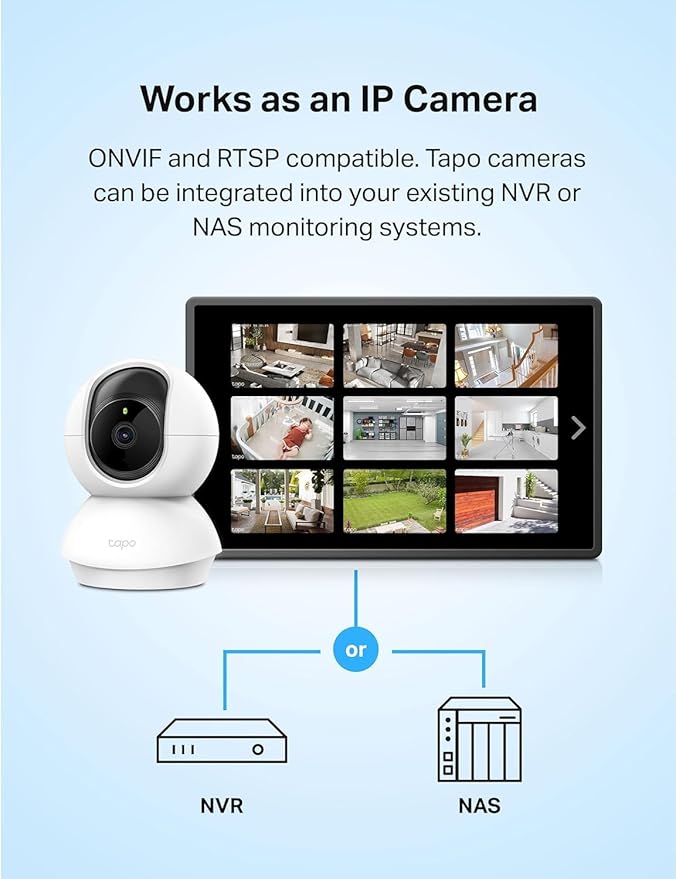 TP-Link Tapo Pan/Tilt Security Camera for Baby Monitor, Pet Camera w/Motion Detection, 1080P, 2-Way Audio, Night Vision, Cloud & SD Card Storage, Works with Alexa & Google Home (Tapo C200)