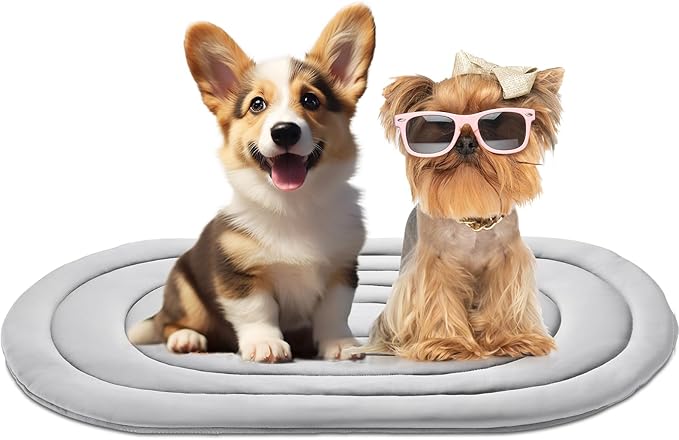 Pet Dog Cooling Mat 35“x19” Reversible Cooling Pad for Dogs and Cats, Comfort Ice Silk Cotton Summer Dog Bed Outdoor Indoor Washable, Ideal for Kennel Sofa Floor Car Seats