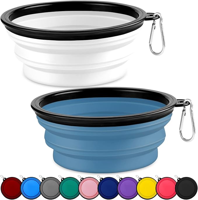 Collapsible Dog Bowl, Lightweight and Portable, Ideal for Outdoor, Camping, Hiking, Suitable for Dogs