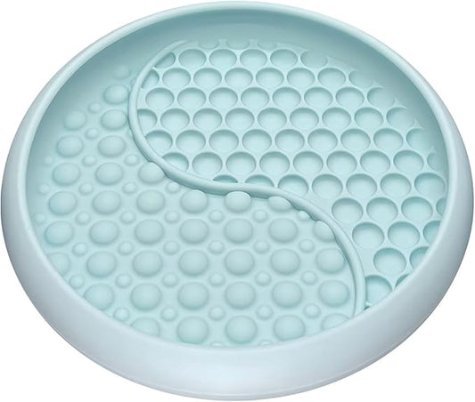 Lick Mat for Dogs, Silicone Slow Feeder Licking Mat with Non-Slip Suction Cups, Freeze-Friendly Lick Bowl for Enrichment Play, Anxiety Relief & Keeps Busy (8.0" x 1.4" Mint Green)