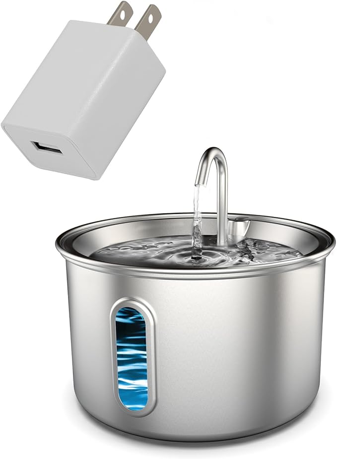 Power Adapter for Cat Water Fountain, Power Adapter Compatible for witheufy,Veken,SOOFPET,AOOGITF,NPET,Homtyler, Wonder,PETLIBRO,CAT Care,Rellaty,AONBOY,eufy Pet Water Fountain USB Wall Adapter