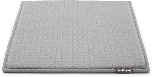Paw Inspired Cooling Orthopedic Crate Pad for Dogs, Washable Memory Foam Dog Cooling Mat (23x17 Inch XS/Small Size for 24 Inch Kennel, Gray)