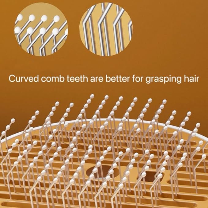 Cat steam brush for indoor cats features blue light technology,combining a dog steam brushes,ideal for the pets steam brushes for dogs and cats,and pet spray hair removal comb user BROWN