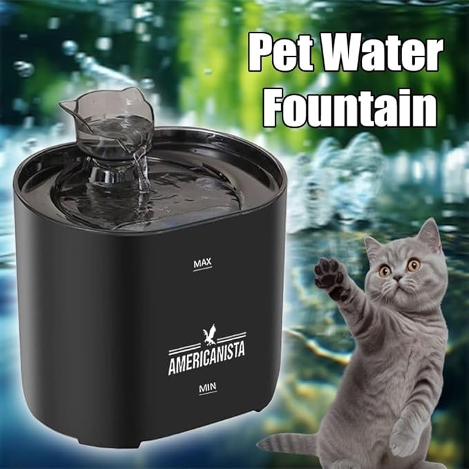 Pet Water Fountain Dispenser for Drinking Indoor and Outdoor Automatic Fresh Water 2.2L Capacity Ultra-Quiet, Filtered & Efficient