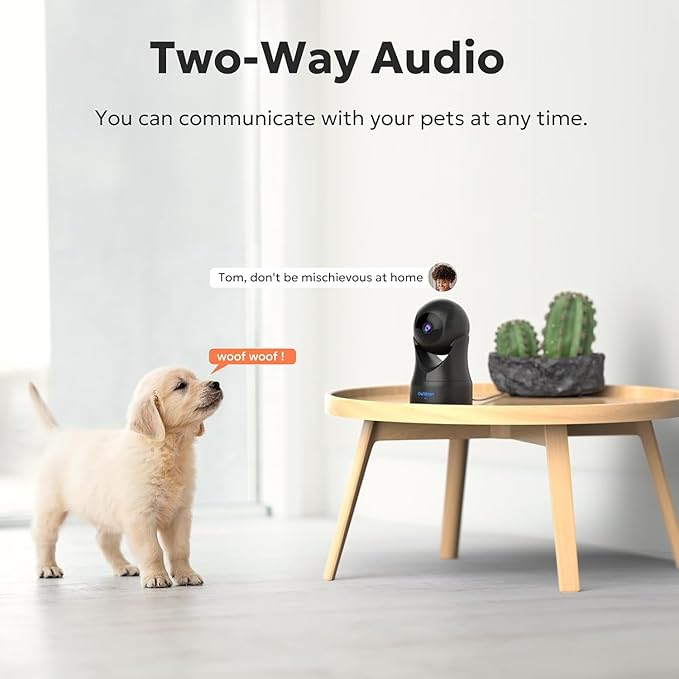 owltron Indoor Camera 2K, 360 Cameras for Home Security with Motion Detection, Baby Monitor with Phone App, 2.4G WiFi Pet Cam with Night Vision & 2-Way Audio