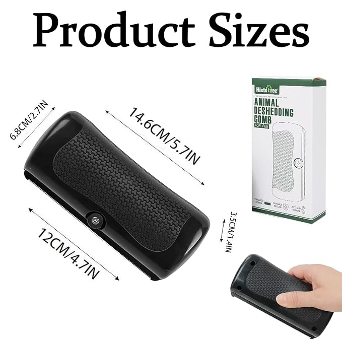 Deshedding Pet Brush, Grooming Brush for Dogs, Rabbits, Cats, Horses, Easy Long Hair Removal for Dogs, Pet Hair Remover Comb