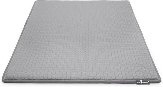 Paw Inspired Cooling Orthopedic Crate Pad for Dogs, Washable Memory Foam Dog Cooling Mat (41x28 Inch Large Size for 42 Inch Kennel, Gray)