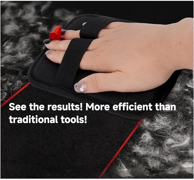 1 Pcs Pet Hair Removal Glove, Electrostatic & Reusable Cat Dog Hair Remover for Couch, Furniture, Carpet, Car Seat | 2025 Upgraded Grooming Gloves & Fur Removal Tool