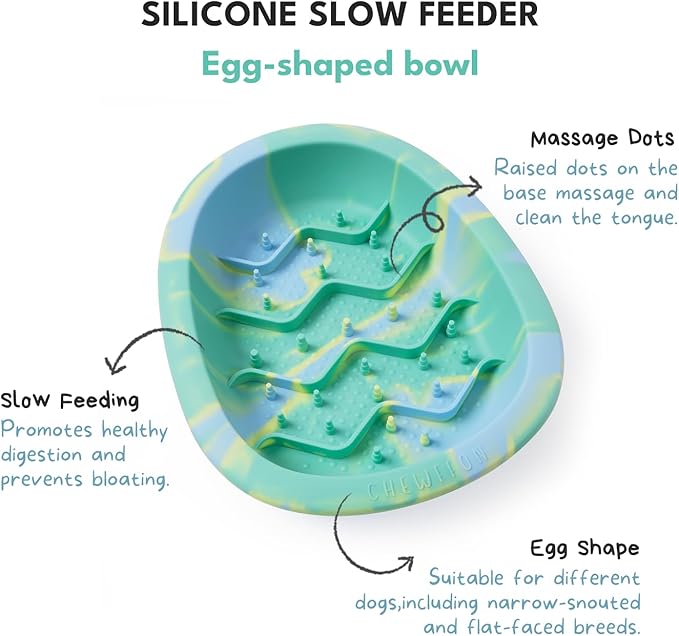 Interactive Dog&Cat Lick Mat Bowls, BPA-Free Silicone Dog Slow Feeder Bowl with Suction Cups, Non Slip Food Bowl for Dogs and Cats, Reduces Boredom and Anxiety, Dishwasher Safe, Green