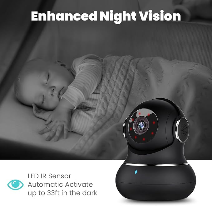 litokam 5ghz Indoor Security Camera, 5MP Cameras for Home Security with 5G/2.4G Dual-Band, Pet Cam with Phone App, AI Motion/Cry Detection, 360° Auto Tracking, Night Vision, Support NVR/Alexa