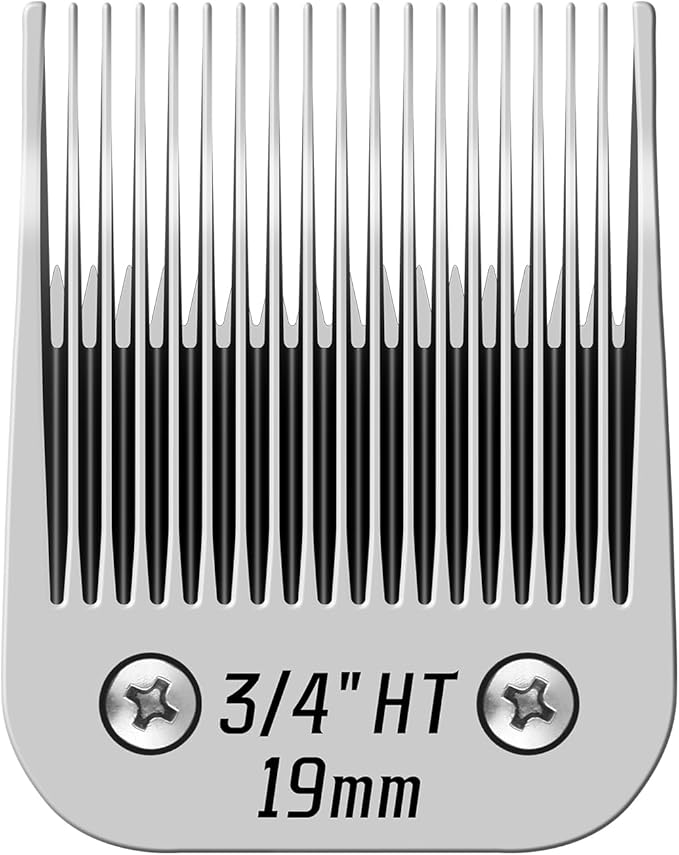 3/4HT Detachable Pet Dog Grooming Stainless Steel Blades,Compatible with Andis/Oster A5,Wahl KM10 Series Dog Clippers,Cut Length 3/4"(19mm)