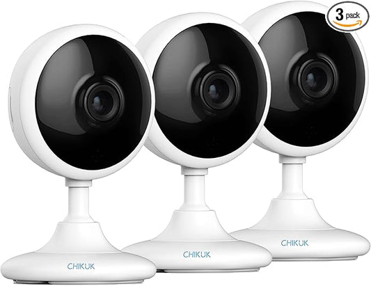 WiFi Security Camera, 2K Indoor Camera with Night Vision, Motion Detection Pet Monitor, 24/7 SD Card Storage, App Control and Mobile Alerts, Home Camera with 2-Way Voice, Compatible with Alexa