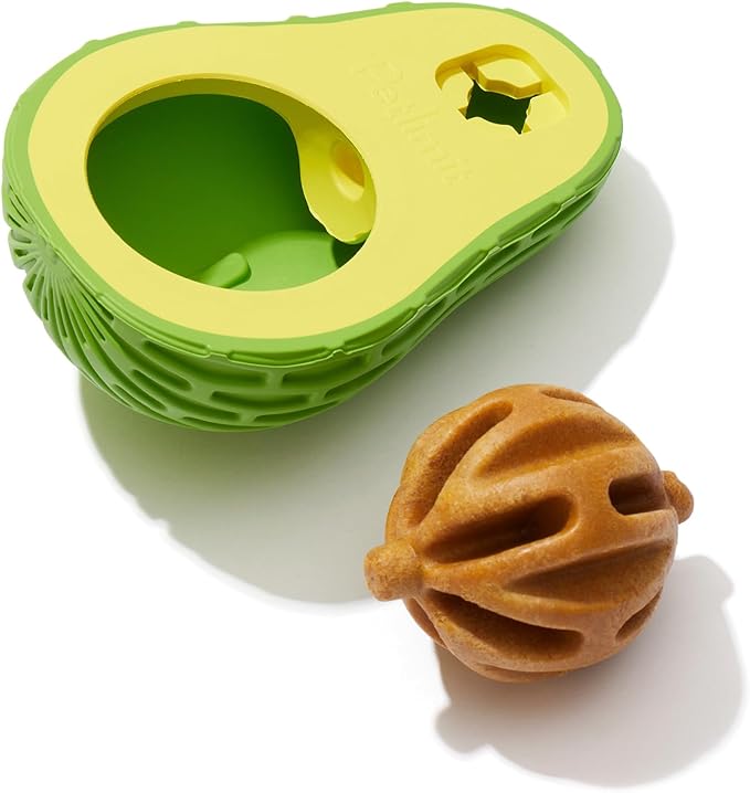 Avocado Puppy Chew Toys, Dog Chew Toys for Average Chewer, Tough Dog Dental Freezable Toy, Treat Dispensing Toys for Small Medium Dogs, Stuffable Toys for 10-30 Pounds