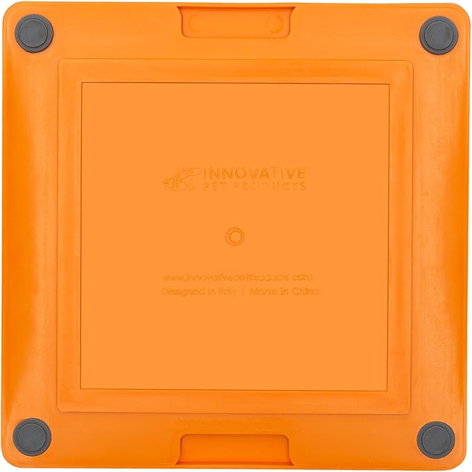 LickiMat Tuff, Heavy-Duty Soother, Dog Slow Feeder Lick Mat, Boredom Anxiety Reducer; Perfect for Food, Treats, Yogurt, or Peanut Butter, Fun Alternative to a Slow Feed Dog Bowl, Orange
