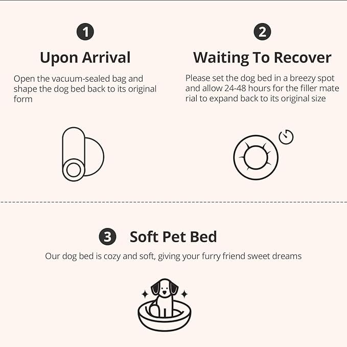 JOLLYVOGUE Calming Dog & Cat Bed for Small Dogs, Anti-Anxiety Donut Cuddler Cozy Soft Round Bed with Anti-Slip Bottom, Fluffy Faux Fur Plush Cushion Beds for Small Medium Dogs, 20"/Smoke Black