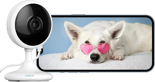 WiFi Security Camera 2K, Indoor Home Cameras for Dog/Pet/Elder/Baby Monitor, Upgraded Smart Siren with Phone App, Advanced Night Vision, SD/Cloud Storage, Alexa Compatible