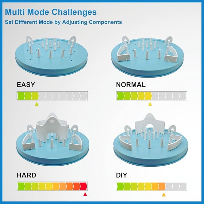 Interactive Cat Treat Puzzle, Food Dispenser, Cat Stimulation Maze, Slow Feeder, Enrichment Toys for Indoor Cats and Kittens (Sky Blue)