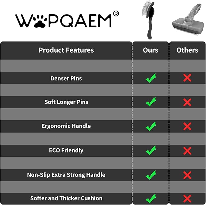 Slicker Brush for Dogs, Long Pin Dog Grooming Brush for Goldendoodles, Poodles, Doodles, Includes Pet Comb & Undercoat Rake, Perfect for De-Shedding, Dematting & Reducing Tangles. Large, Black