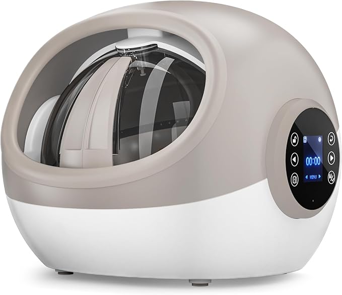 Upgraded RFID Cat Feeder with Collar Sensor – 4 Feeding Modes, Anti-Theft Pet Feeder for Multi-Cat Households, Timed Collar-Activated Feeder for Special Diets & Portion Control (Beige)