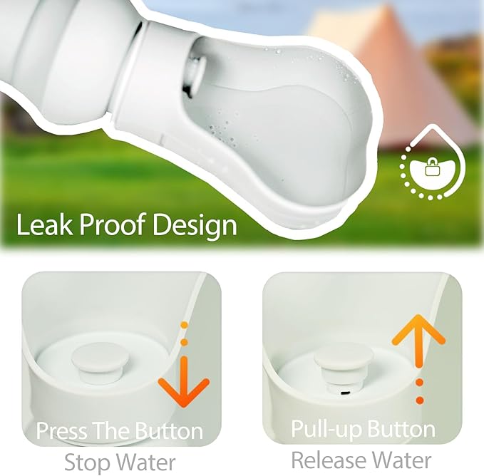 BMN Portable Dog Water Bottle, Collapsible Pet Water Bottle,Large Capacity for Big Dogs, Leak-Proof Travel Dispenser, Foldable Bowl for Hiking Walking Outdoors,19oz