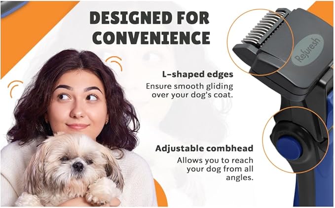 Deshedding Dog Brush for Long Hair (Small,Red) – Gentle Deshedding tool for Dogs & Cats – Reduces shedding, without damaging topcoat. Removes Loose Fur & Dead Undercoat.