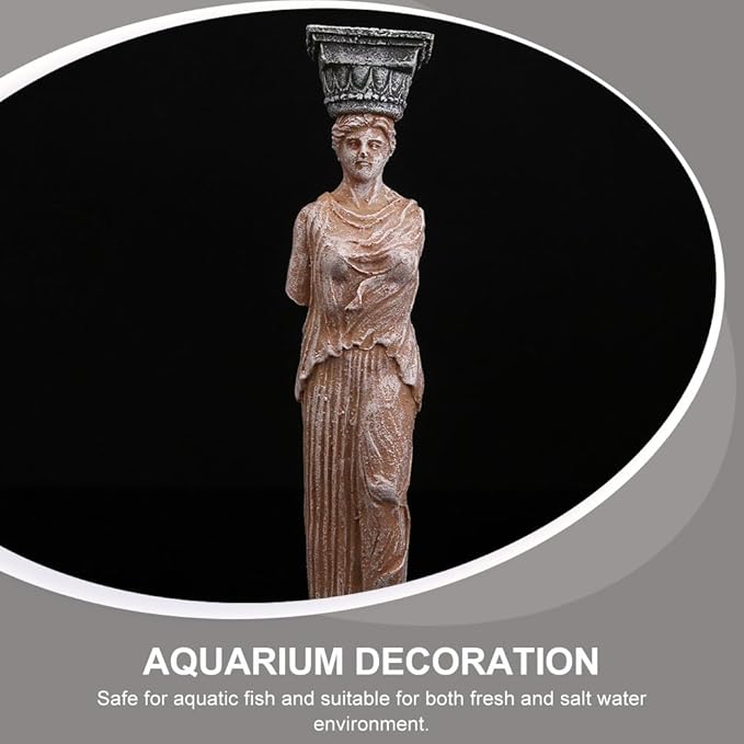 Fish Tank Statue Decor, Aquarium Goddess Statue, Fish Tank Decor, Aquarium Landscape Decoration Resin Greek Goddess Statue (2Pcs)