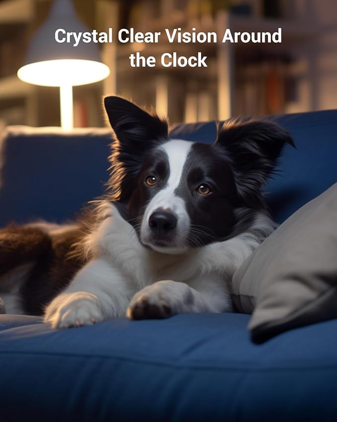 2K Pet Camera, Indoor Security Camera, 5G/2.4GHz WiFi Cameras for Baby Dog with Phone App, 360° Pan & Tilt, 2-Way Audio, Color Night Vision, New Version w/Cloud Storage (White-2 Pack)