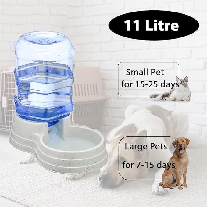 Large Dogs Water Dispenser Station,3 Gallon/11L Gravity Automatic Feeder, Dog Water Bowl Dispenser,Large Size Dog Drinking Fountain