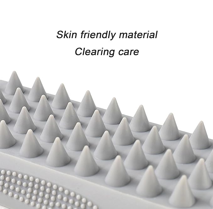 Pet Bath Brush, Suitable for Massage, Grooming, and Hair Removal for Cats and Dogs, Made of Skin Friendly Silicone Material, Deeply Cleanses and is Easy to Wash on Three Sides (yellow)