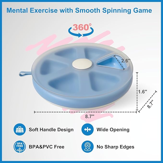 Interactvie Cat Treat Toys, Food Puzzle, Maze Feeder Toys for Indoor Cats and Kittens (Blue)