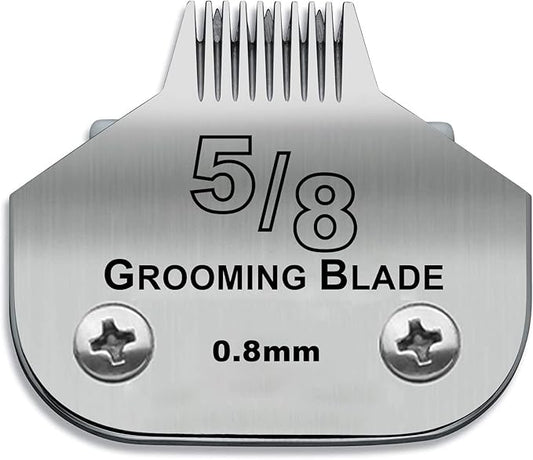 Detachable Pet Dog Grooming Stainless Steel Blades,Compatible with Andis Size-5/8 Cut Length 1/32-inch(0.8mm),Compatible with Oster A5,Wahl KM10 Series Clippers