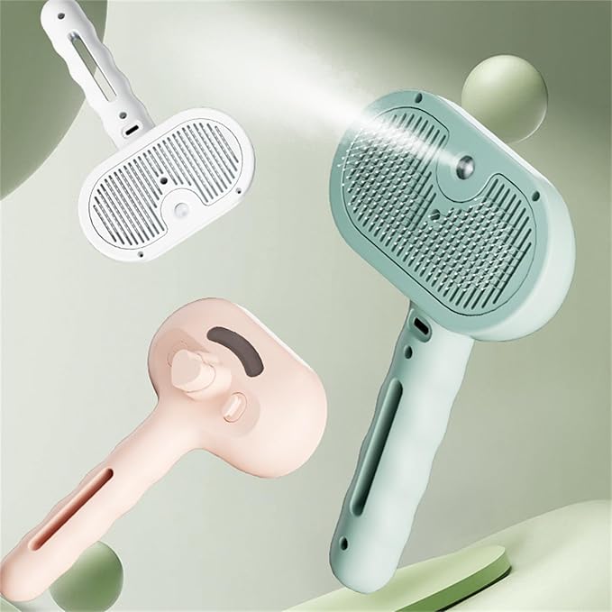 Glofur Pet Steam Brush, Pet Spray Brush for Cats, Spray Defur Comb with No-Rinse Shampoo for PetBathing, Dog Brush, SprayCat and DogBrush