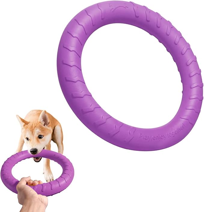 Dog Indestructible Durable Floating Flying Disc Dog Ring Chew Toys for Pool Swimming,Throwing,Catching,Grabbing Pitch Toss Outdoor Playing,Chewers