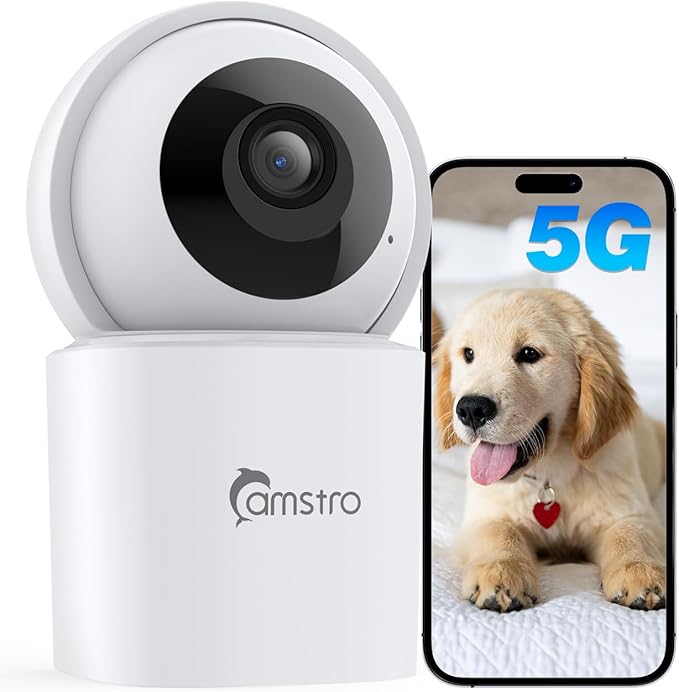 3K Indoor Security Camera, 360° Pan/Tilt WiFi Camera for Home Security, 2.4/5GHz Pet/Dog/Baby Camera with Phone app,Night Vision, Two-Way Audio, 24/7,SD/Cloud Storage,Compatible with Alexa