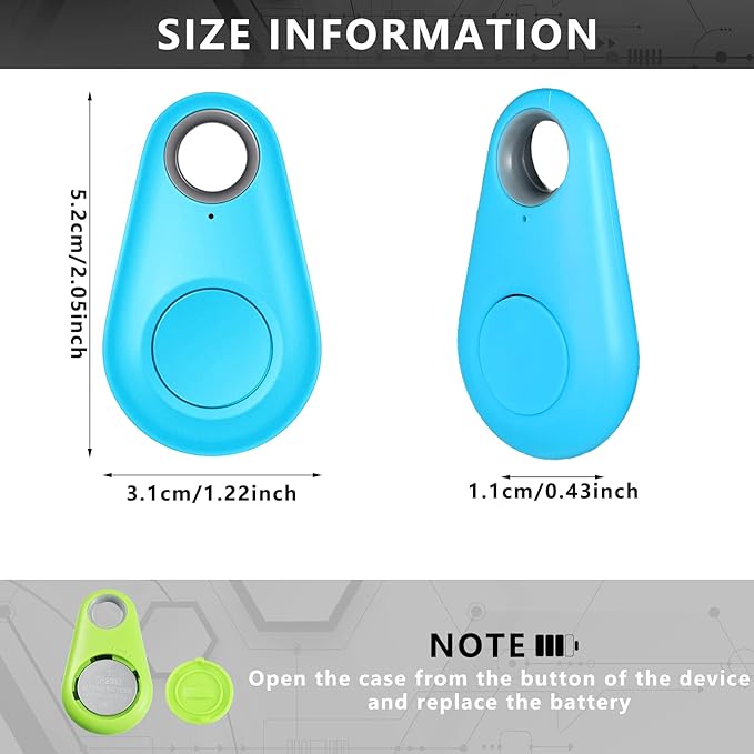Konohan 8 Pack Key Finder Locator Anti Lost GPS Tracker Wireless Anti Lost Alarm Sensor Device Finder Mini Pet GPS Tracker for Locating Phone Keys Wallets Luggage Item, 5 Colors