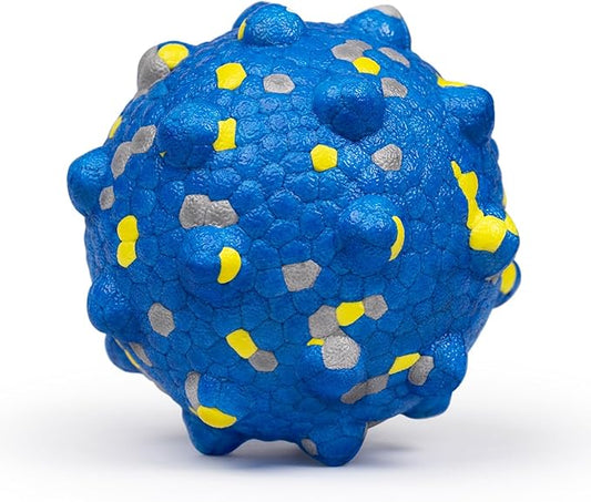 3.7'' Dog Balls for Dogs Aggressive Chewers Indestructible Tennis Durable Bouncy Interactive Dog Toy for Fetch Game Floating Balls (Blue Large)