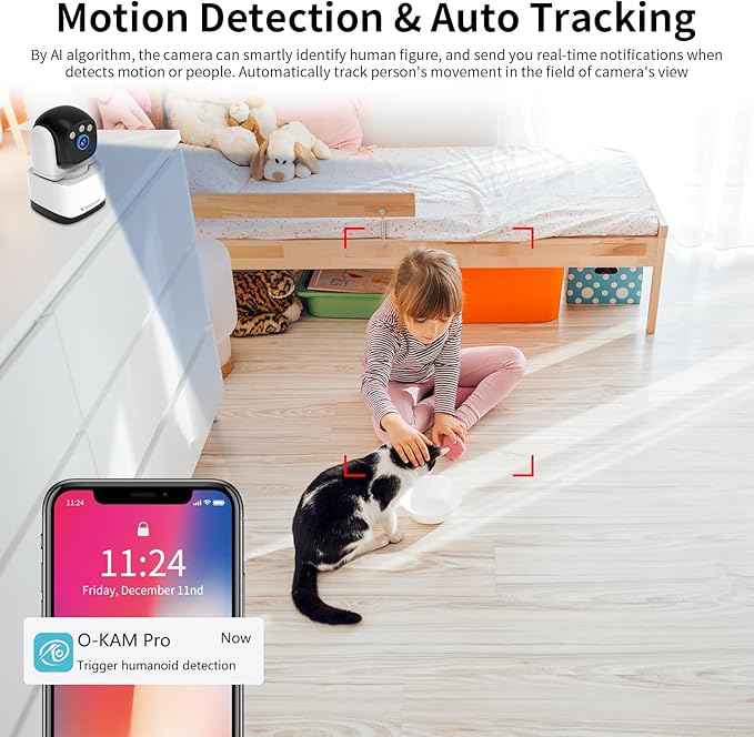 VSTARCAM 4MP Indoor Security Camera, Dual-Band WiFi (2.4GHz/5GHz),2.5K, 360° Pan-Tilt,Baby Monitor, Pet Camera,AI Human Detection, Person Tracking, Full-Color Night Vision, Two-Way Audio
