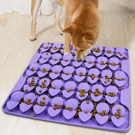 Snuffle Mat for Large Dogs,Silicone Slow Feeder Lick Mat for Slow Down Feeding,Encourages Natural Foraging Skill,Relieving Stress,Interactive Feed Game Toy for All Breed Dogs