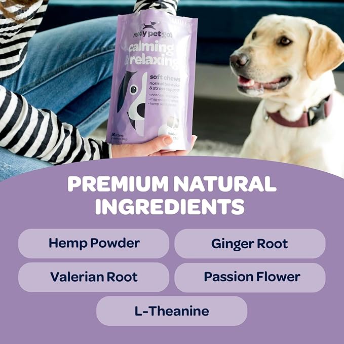 Calming Chews for Dogs | Herbal Dog Calming Chews for Anxiety from Normal and Occasional Stressors Including Separation Storms Grooming & Travel | NASC Certified & Made in The USA | 90 Count