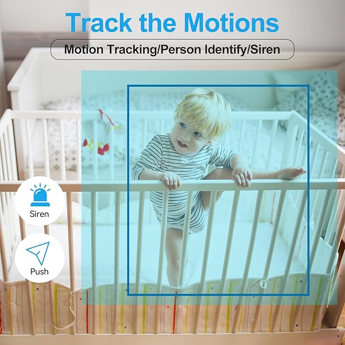 Indoor Camera, Cameras for Home Security,Home Cameras Indoor for Baby&Pet Monitoring,Night Vision,Smart Motion Tracking, Pan360° & Tilt 180°, 3MP Wi-Fi Two-Way Audio (Pink