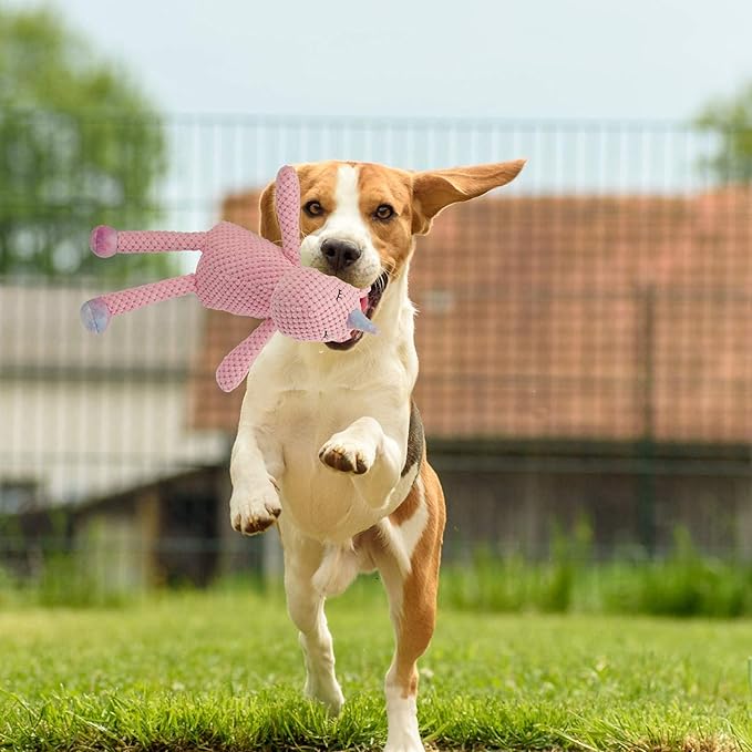 GOOLA Squeaky Dog Toys - Durable Plush Toys with Squeaker & Crinkle Paper, Unicorn Themed Pack for Puppy to Large Dogs