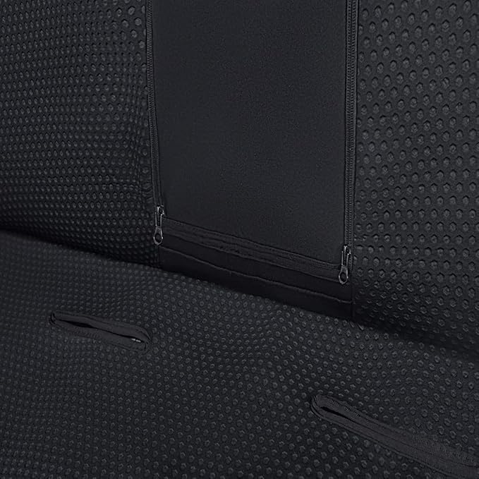 Flying Banner Neoprene Rear Bench car seat Covers car seat Protectors Split 40/60 60/40 (Solid Black, Neoprene)