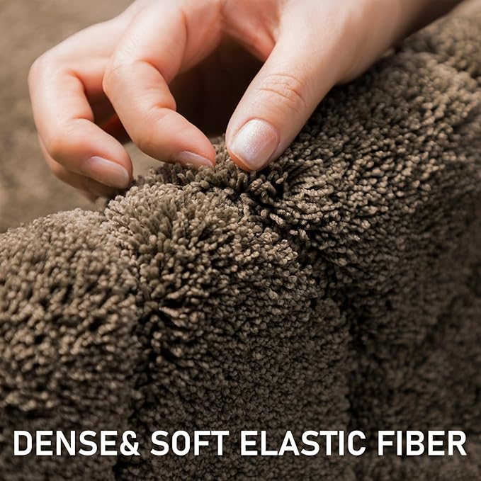 Large Dog Door Mat for Muddy Paws, 22x47 Absorbent Dirt Trapper Long Door Mat, Non-Slip Washable Mud Mat for Dogs, Polyester Microfiber Soft Pet Rug Mat for Entryway, Mud Dog Paws, Patio ( Latte)