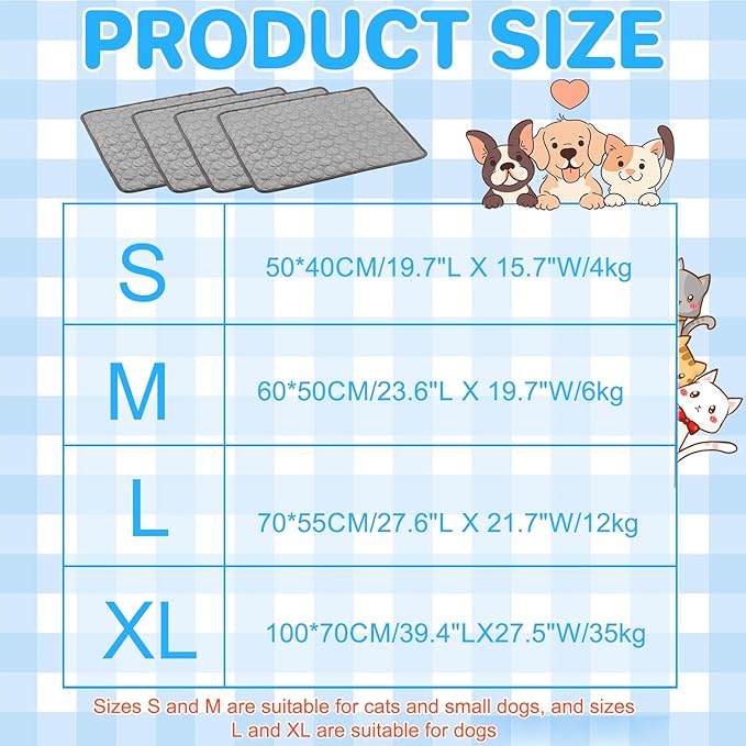 Dog Cooling Mat,2025 New Pet Cooling Mats,Washable Portable Pet Coolings Pad for Dogs & Cats Sleeping Mats for Summer,Portable Dog Cool Bed for Home & Outdoor, Keep Cool(M)