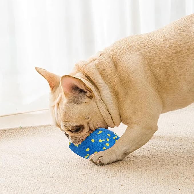 Nobleza Indestructible Fly Disc Ball Toy Set for Dog Pet, 2025 New Poncorn E-TPU Durable Puppy Fetch Outdoor Interactive Toy for Large Medium Small Aggressive Chewers, 4 PCS