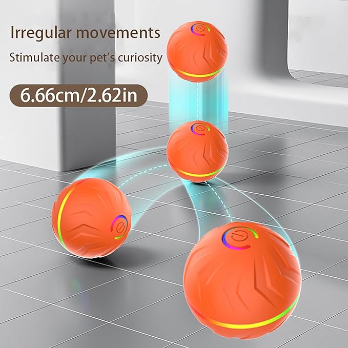 2026 T01 Interactive Dog Toys, Vibrating Dog Ball Motion Activated Dog Toy for Small, Medium, Large Dogs, USB Rechargeable Smart Moving Dog Toy for Indoor and Outdoor Play, Dog Toys to Keep Them Busy