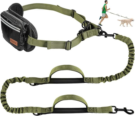 Kytely Hands Free Dog Leash Military Green